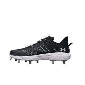 Under Armour Yard Low Baseball Black and White Sports Cleats Mens SZ 8 NEW